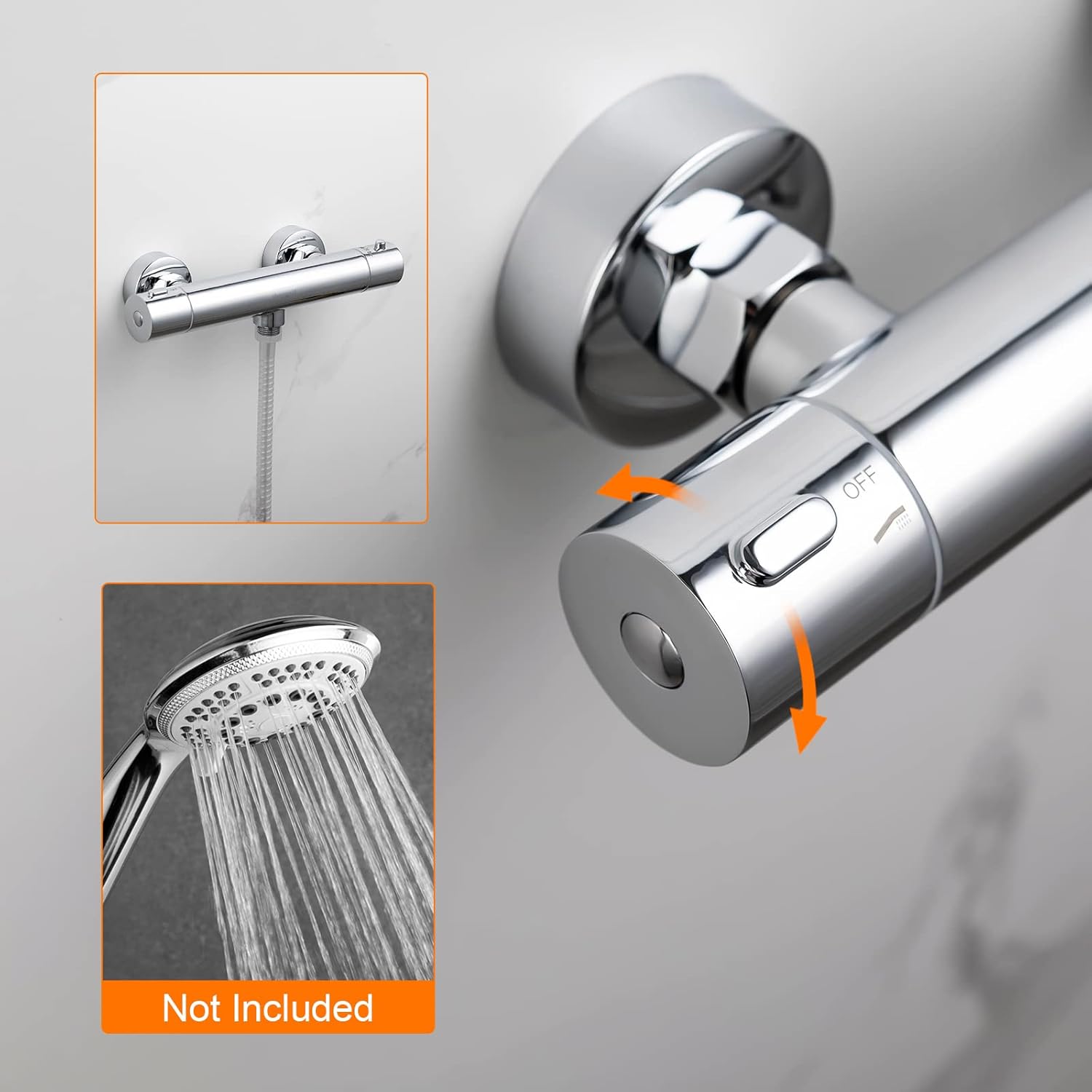 Ibergrif M21805-1 Rubinetto Miscelatore Termostatico Doccia - immagine 6