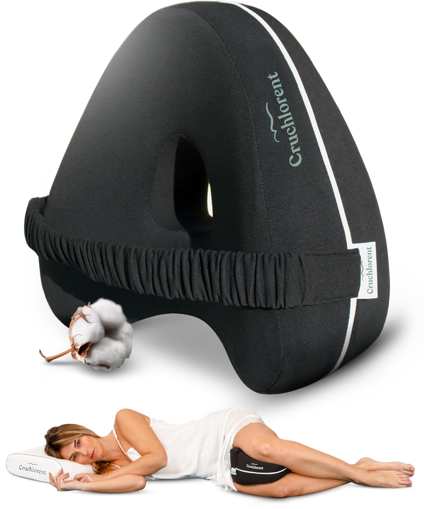 Cruchlorent Black Heart - Cuscino Ortopedico per Gambe