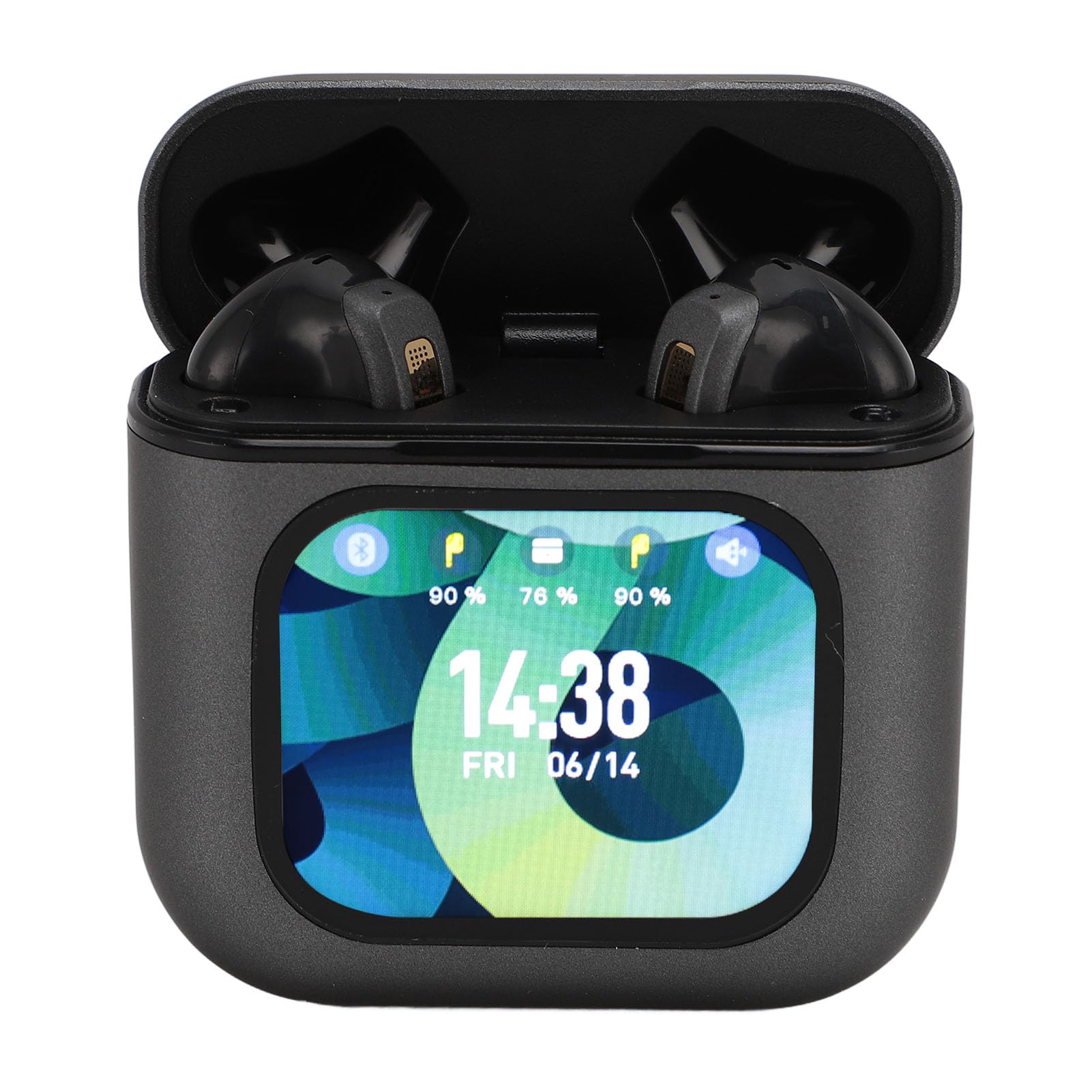 Jectse Cuffie Bluetooth con Cancellazione Rumore, BLACK