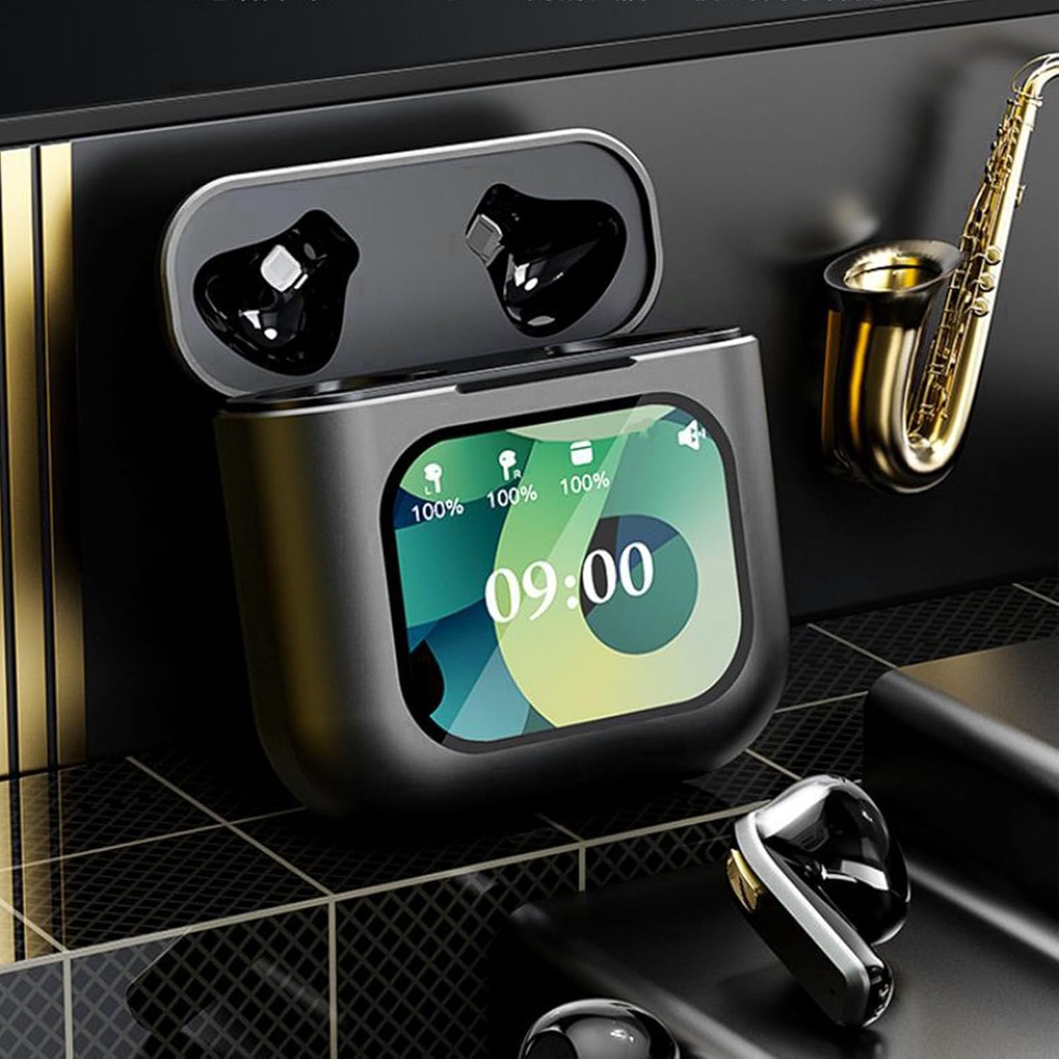 Jectse Cuffie Bluetooth con Cancellazione Rumore, BLACK - immagine 6