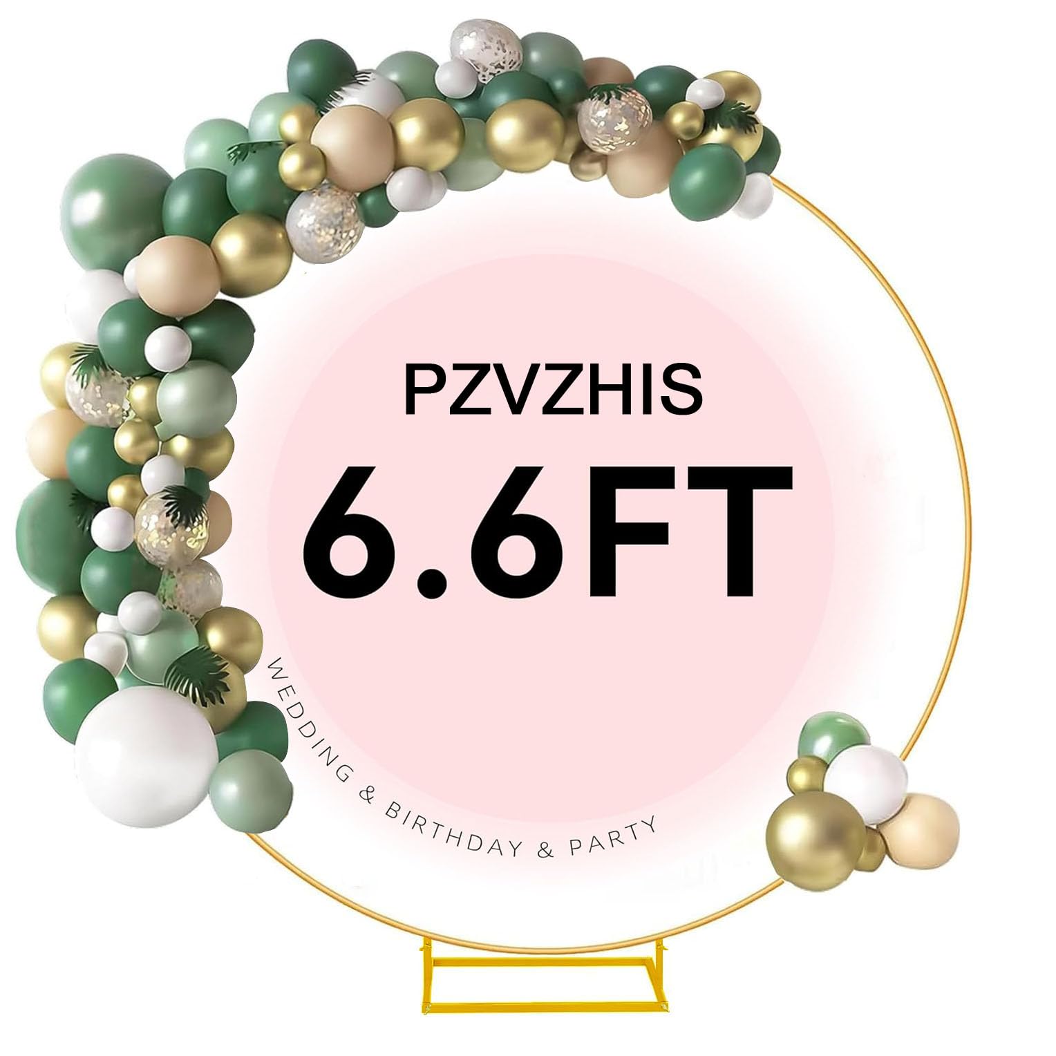 Struttura Cerchio Palloncini 2m, Oro