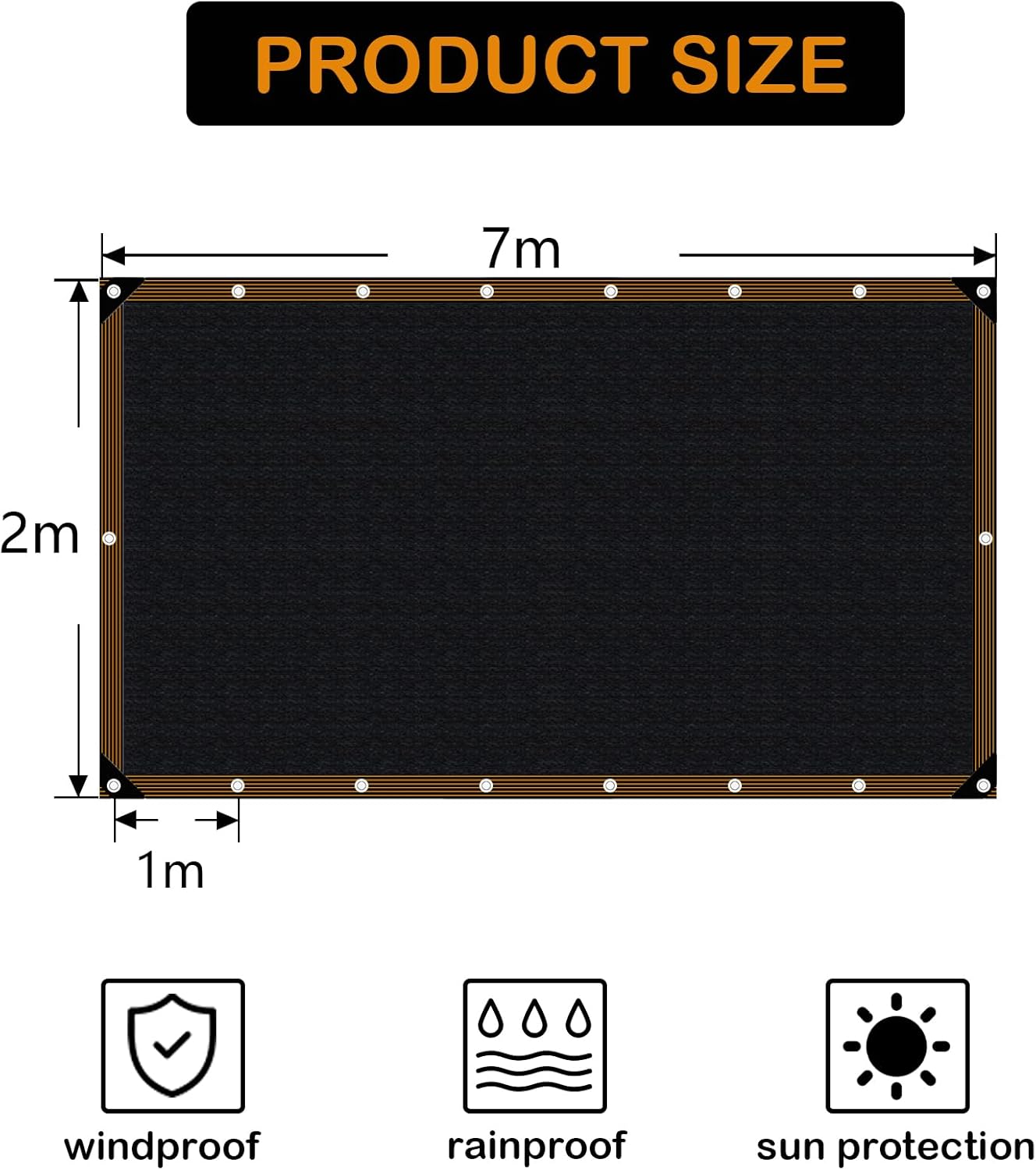 Sonnensegel-Rechteckig per Balcone e Serra - immagine 6