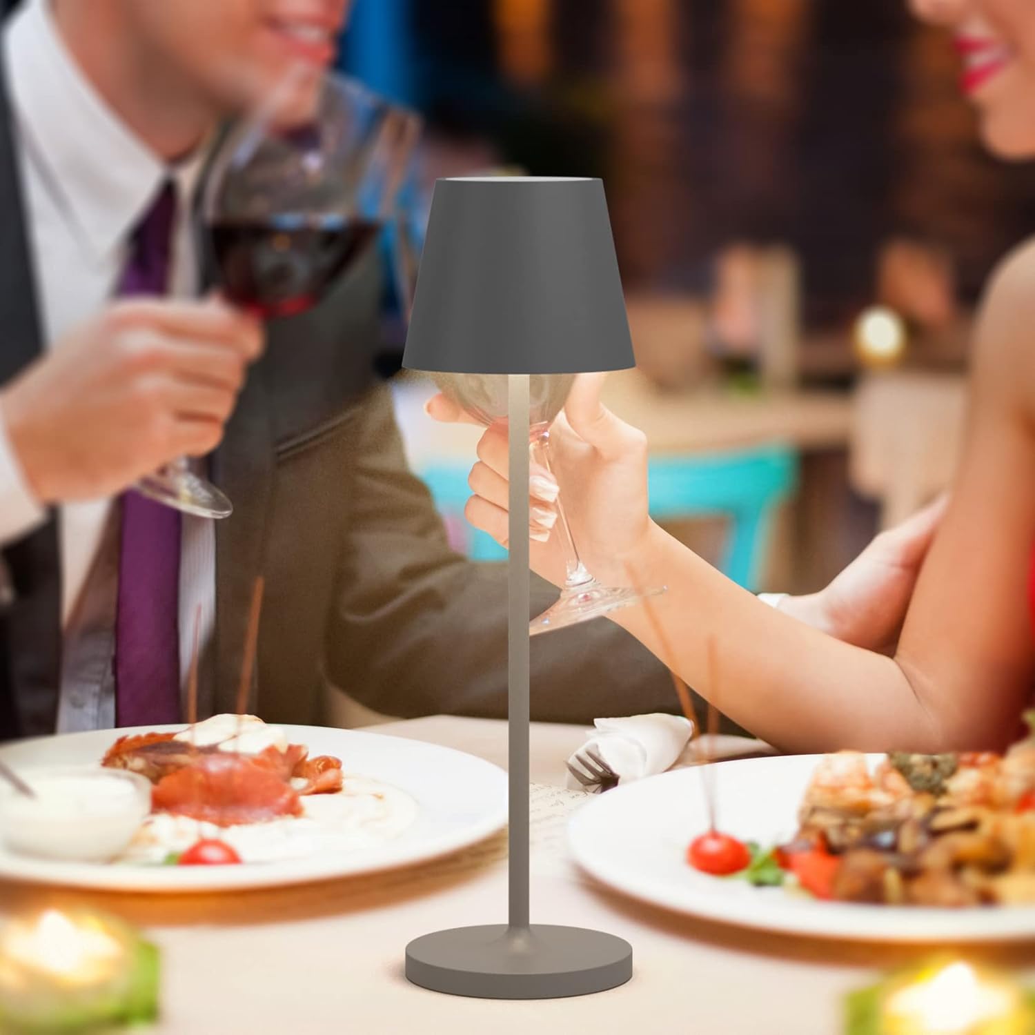 K-Bright Lampada LED da Tavolo Dimmerabile 240lm, Grigio Scuro - immagine 5