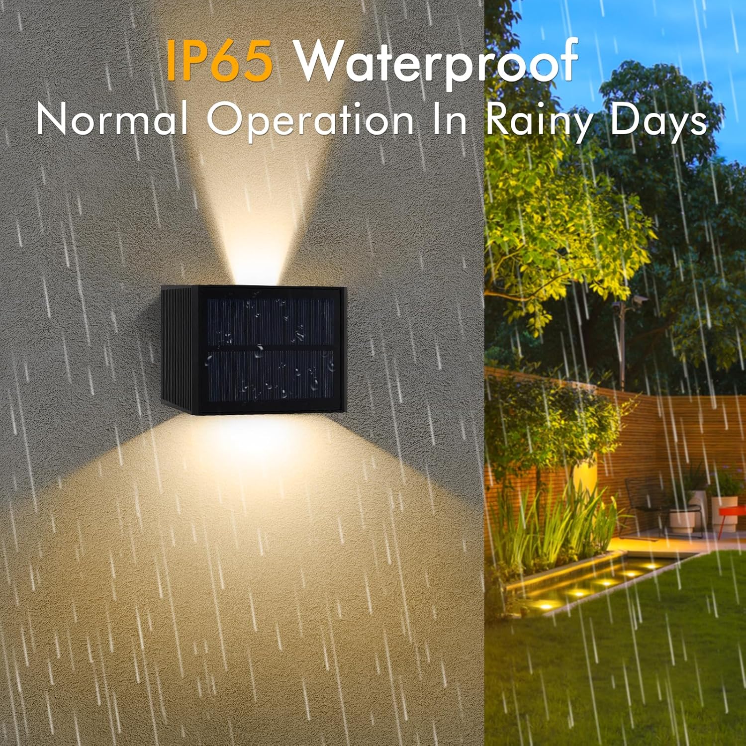 T-sun 2 Pezzi Lampada da Parete Solare 3000K - immagine 6