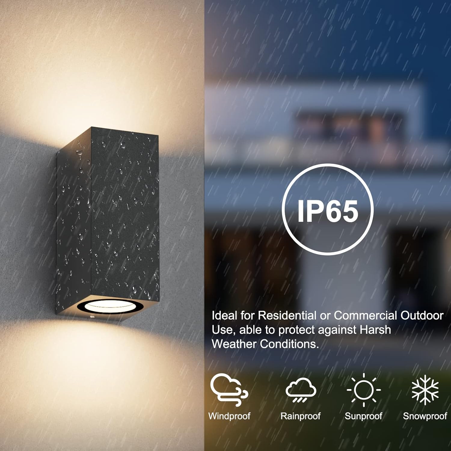 Klighten 4 Applique Parete Esterno/Interno IP65, Antracite - immagine 4