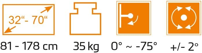 Mywall HL 44 MWL - Supporto da Soffitto Motorizzato per TV, Bianco - immagine 3