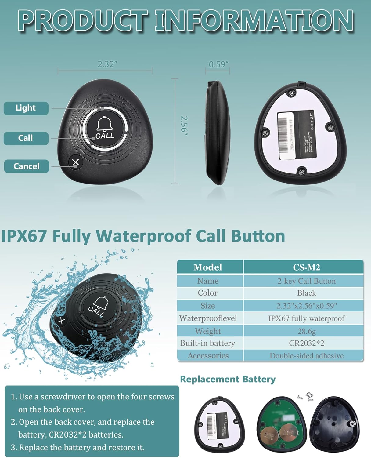 WNKRUN Sistema Cercapersone Wireless per Ristoranti - immagine 5