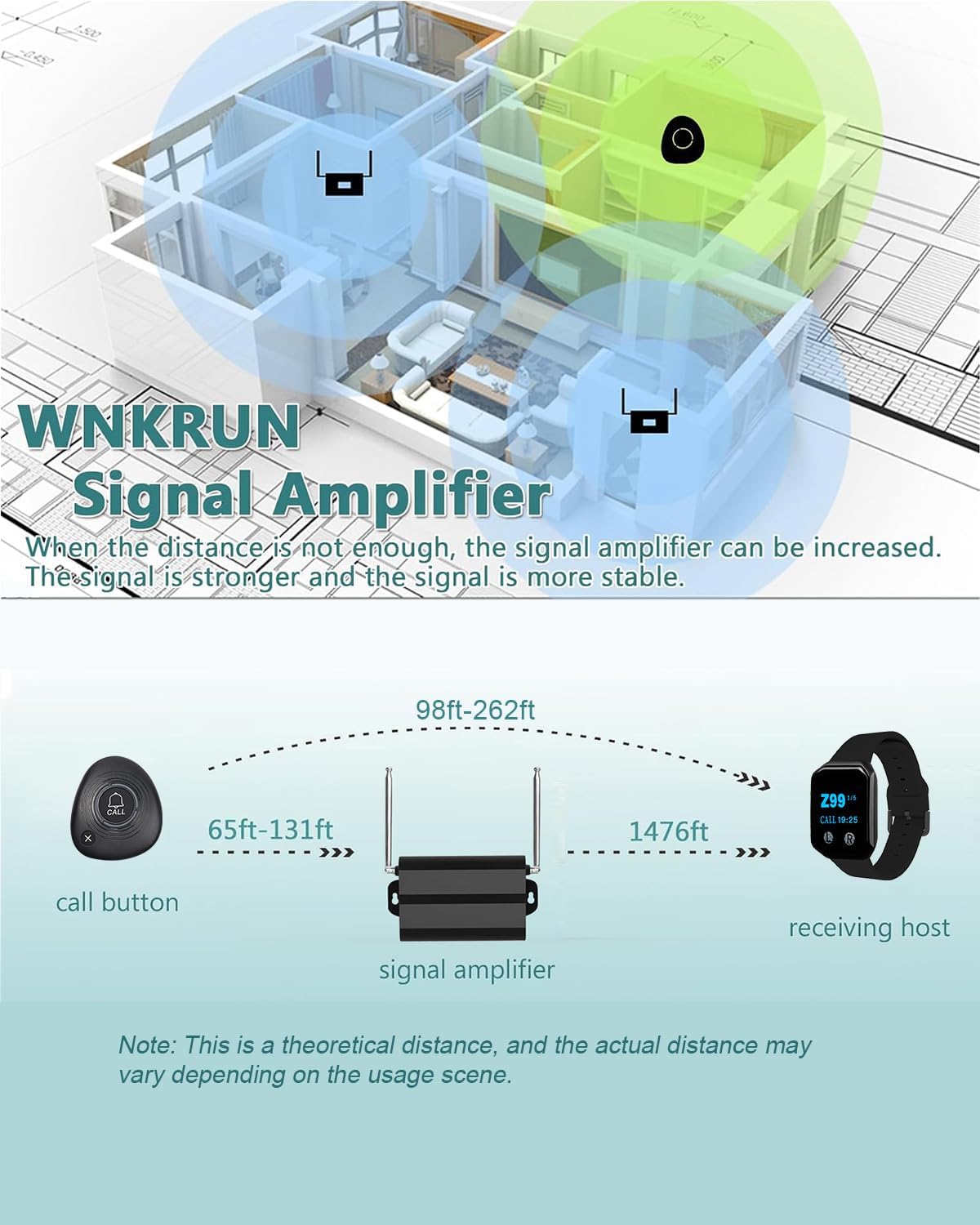 WNKRUN Sistema Cercapersone Wireless per Ristoranti - immagine 6