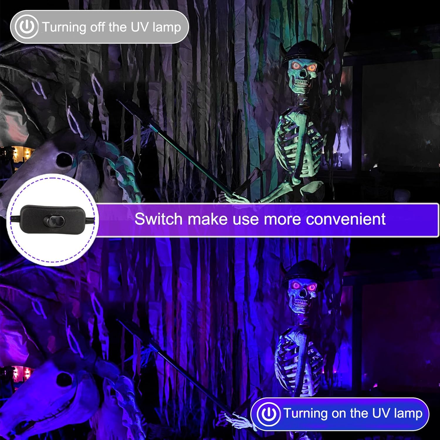 2 Pezzi Faretto UV LED 100W con Spina - immagine 4