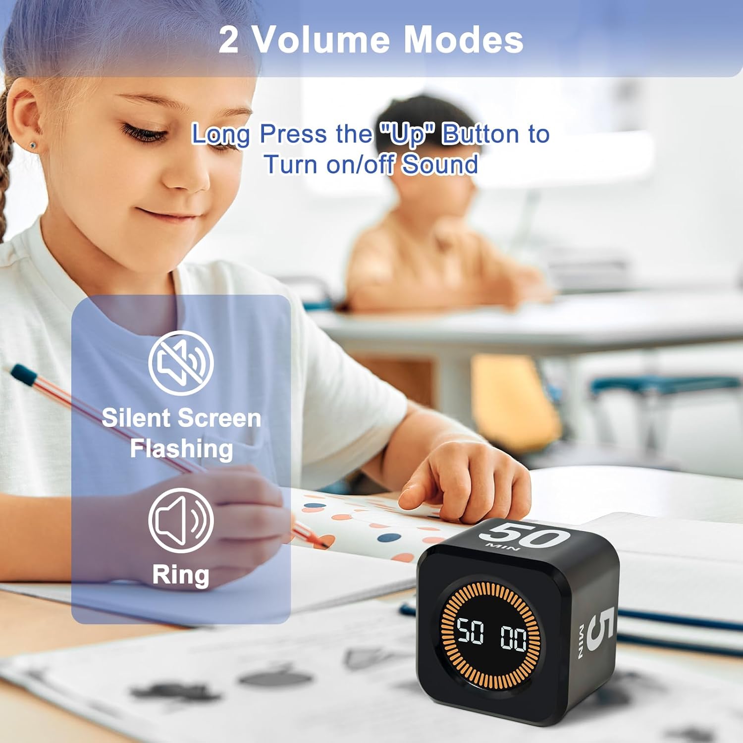 Cuteefun Timer Visuale Cubo Nero - immagine 5