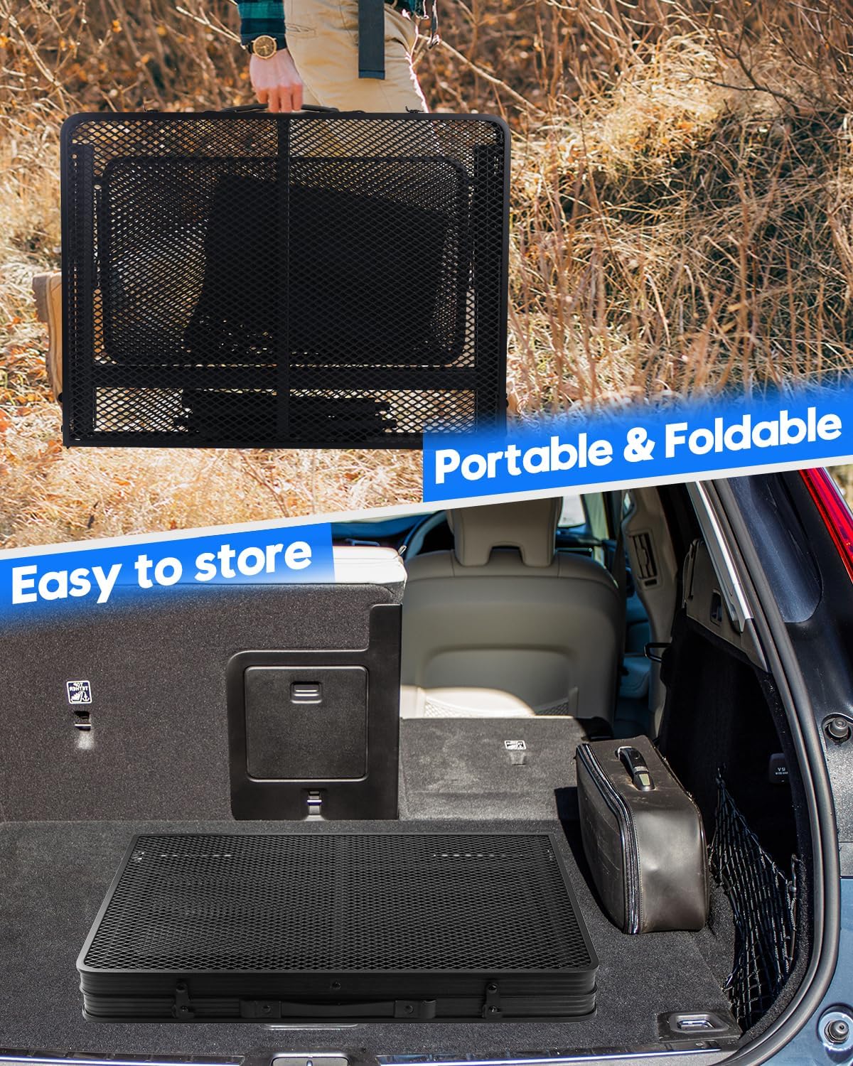 Msdada Tavolo Pieghevole per Grill, Nero - immagine 6