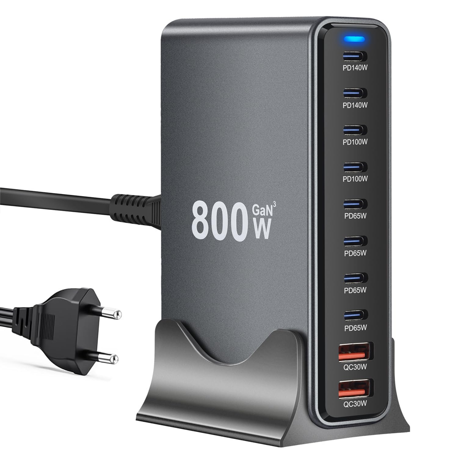Caricatore USB-C GaN 800W a 10 Porte