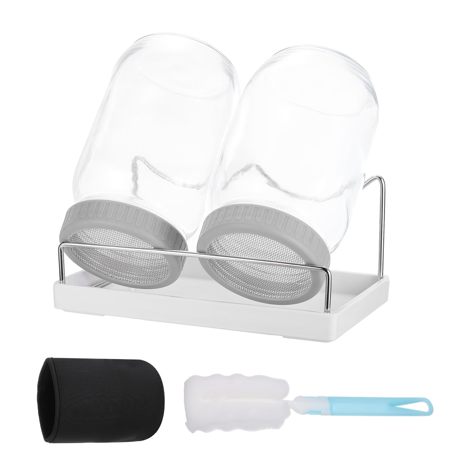 Quarkzman Barattolo Germogliatore Set 2x1000ml, Grigio