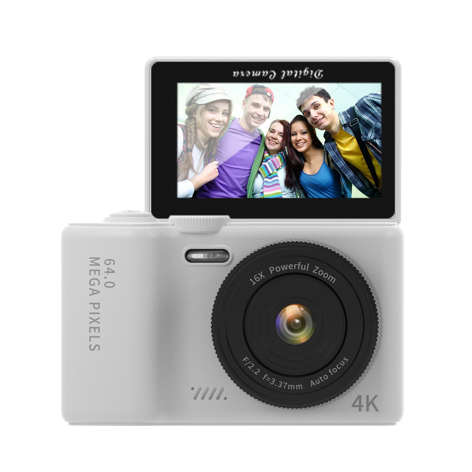 Andoer Fotocamera Digitale 4K con Schermo Pieghevole 3"