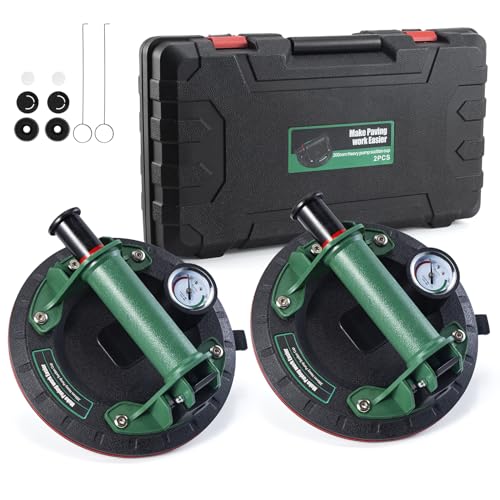 LOOHAOC Sollevatore Ventosa Vetro 8" con Manometro