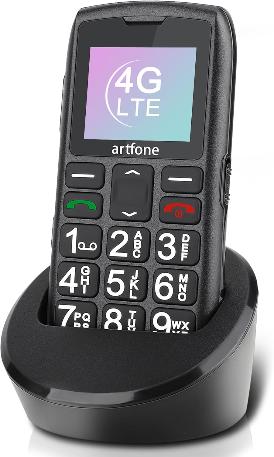 Artfone Telefono Cellulare 4G per Anziani, Nero - immagine 1