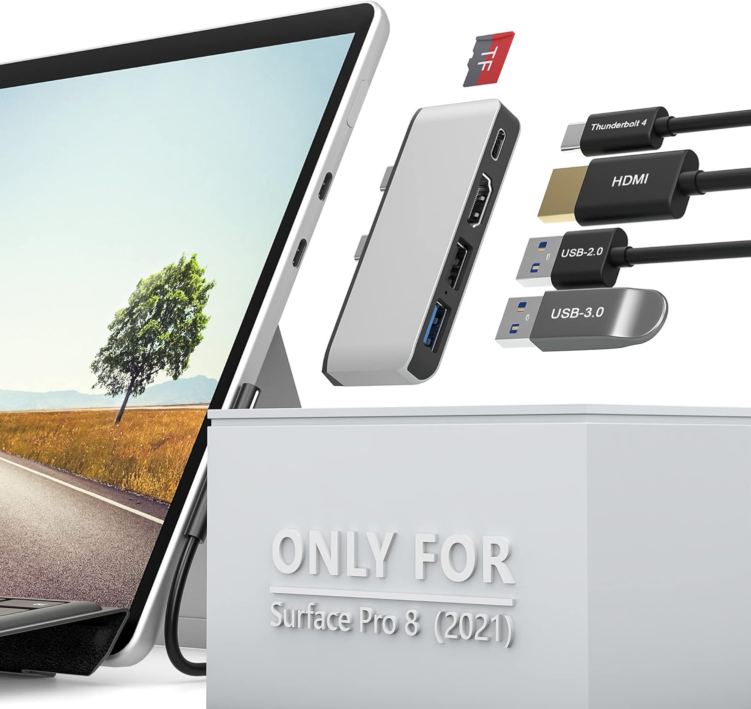 Hub USB C per Surface Pro 8 con HDMI 4K - immagine 1