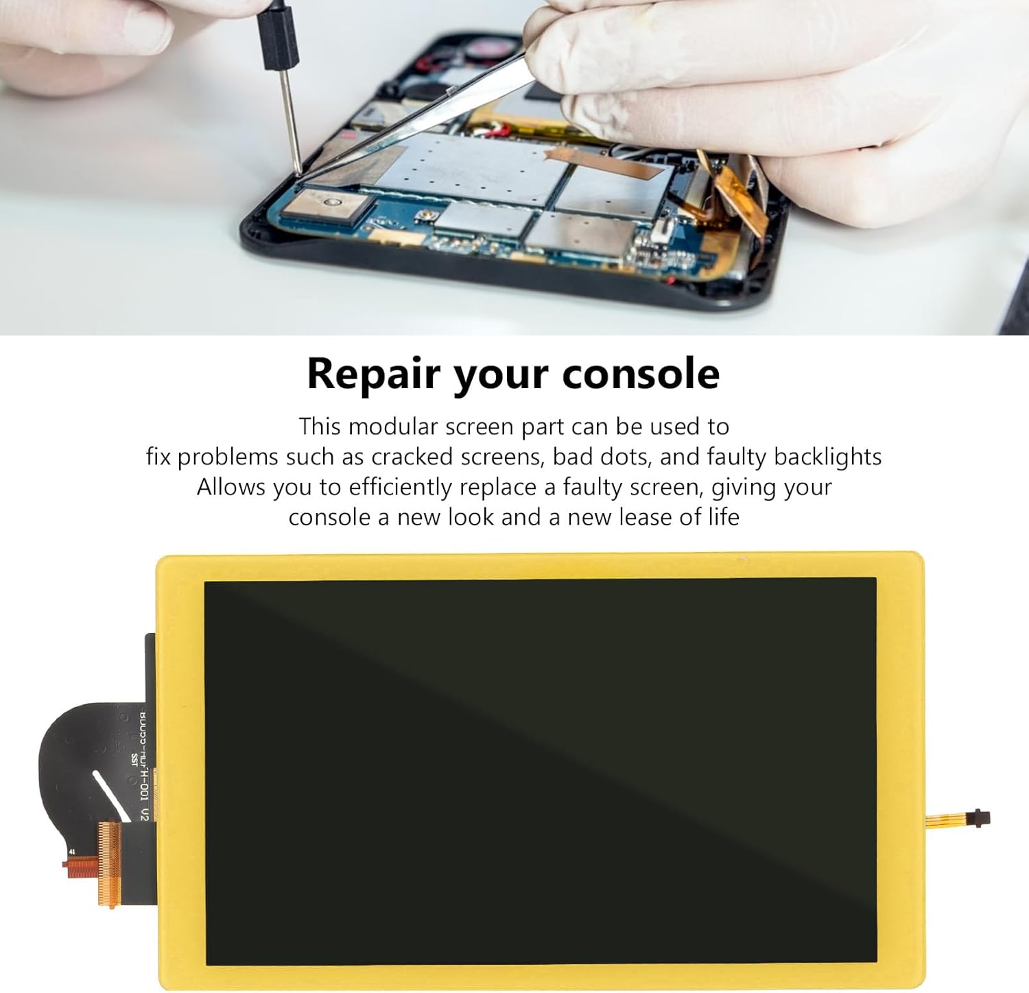 Schermo di Ricambio Lite LCD e Touch Screen, Yellow - immagine 3