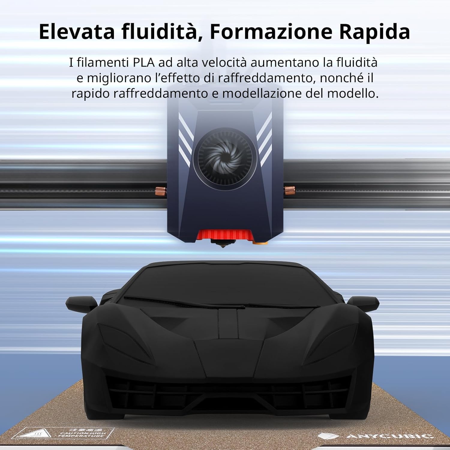 Anycubic Filamento PLA Alta Velocità 1.75mm, Nero 6KG - immagine 3