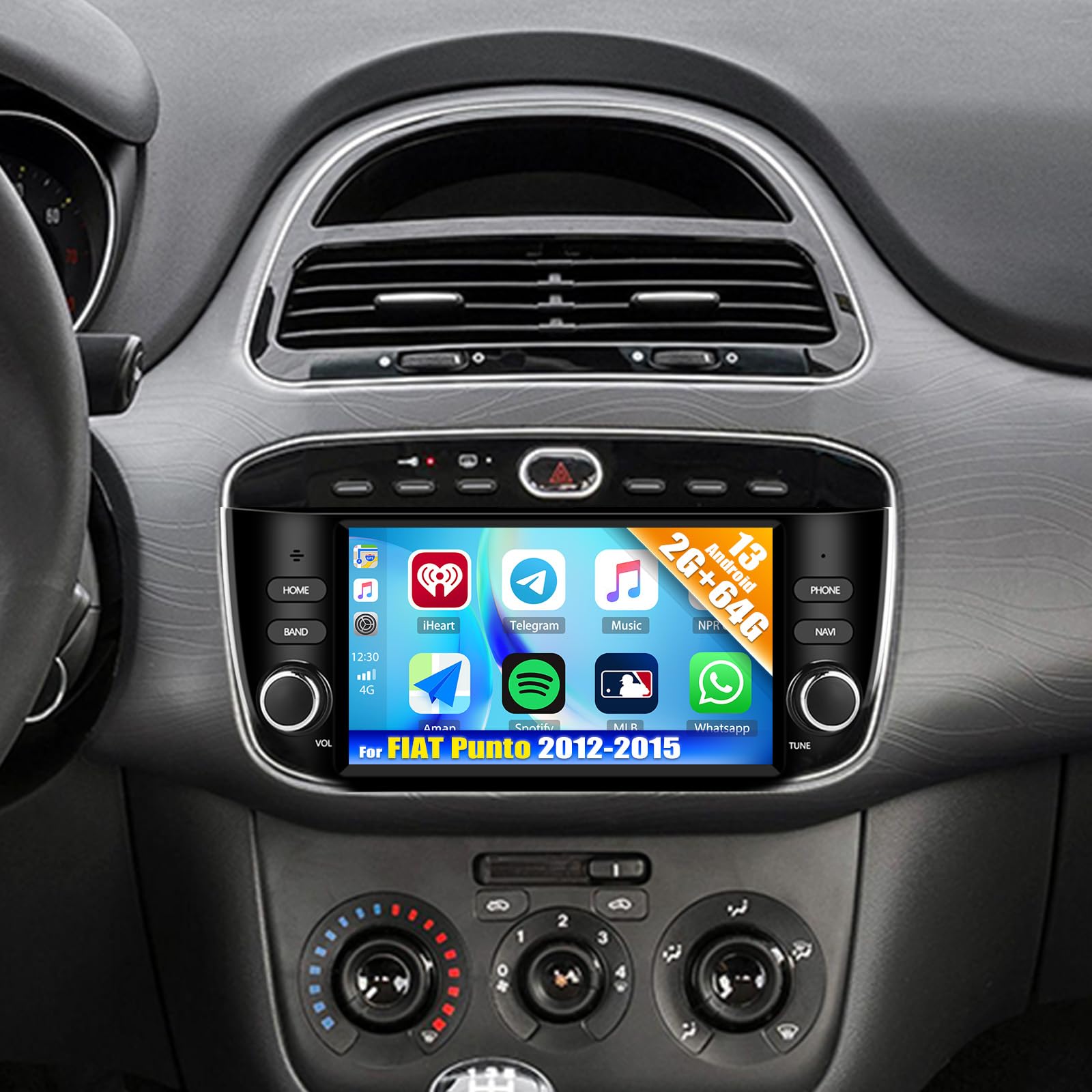 Camecho Autoradio Android 13 per Fiat Punto 2012-2015