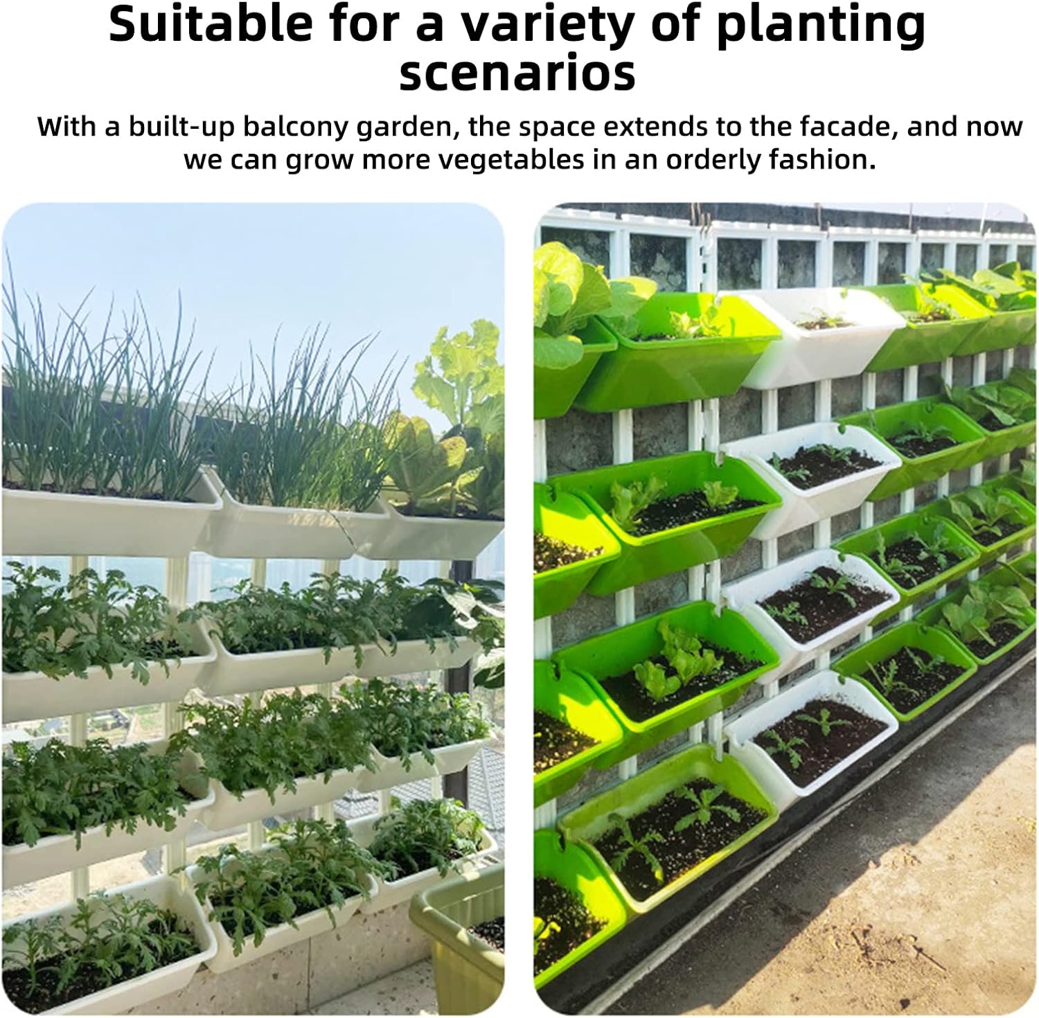 CEIEVER Pianta da Parete Verticale Sospesa 8 Tasche - immagine 2