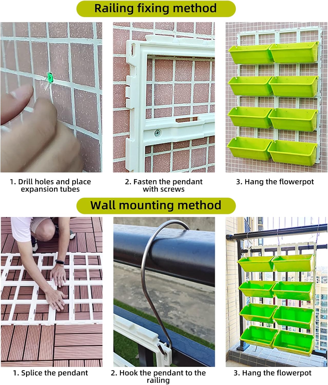 CEIEVER Pianta da Parete Verticale Sospesa 8 Tasche - immagine 4