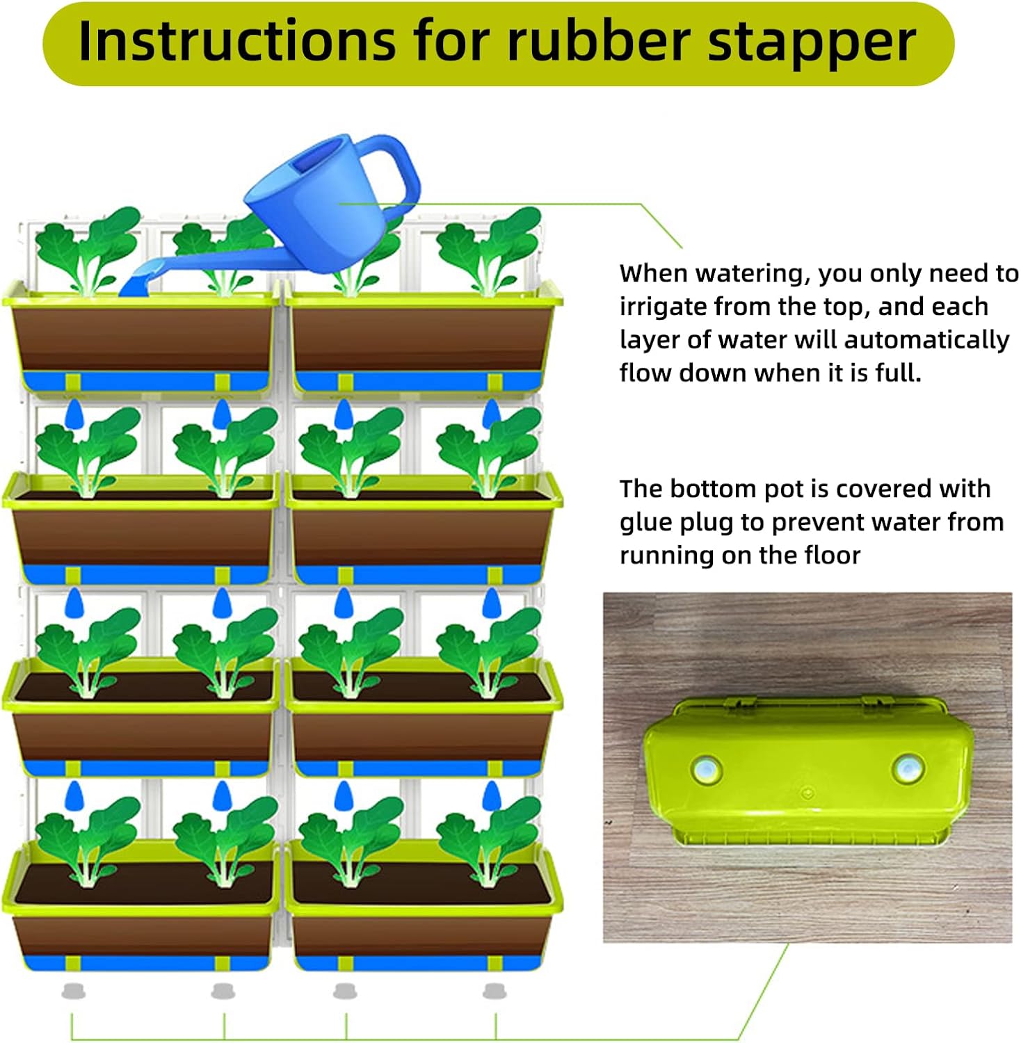 CEIEVER Pianta da Parete Verticale Sospesa 8 Tasche - immagine 5
