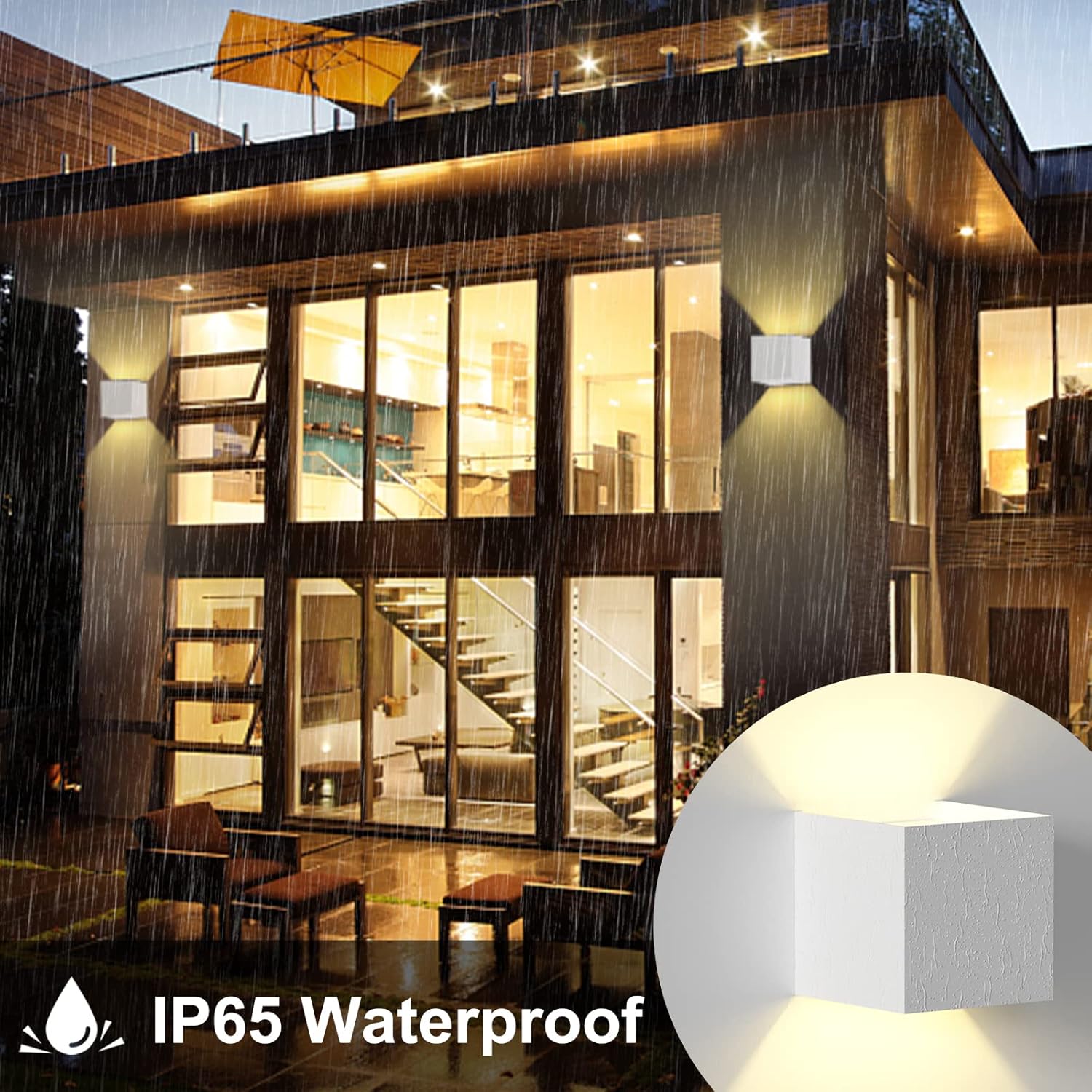 Applique da Parete Esterno/Interni LED IP65 con G9, 2 Pezzi - immagine 3