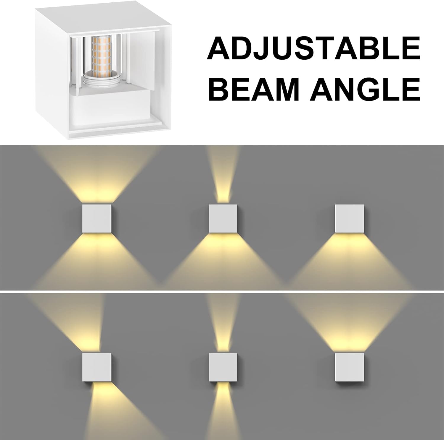 Applique da Parete Esterno/Interni LED IP65 con G9, 2 Pezzi - immagine 6