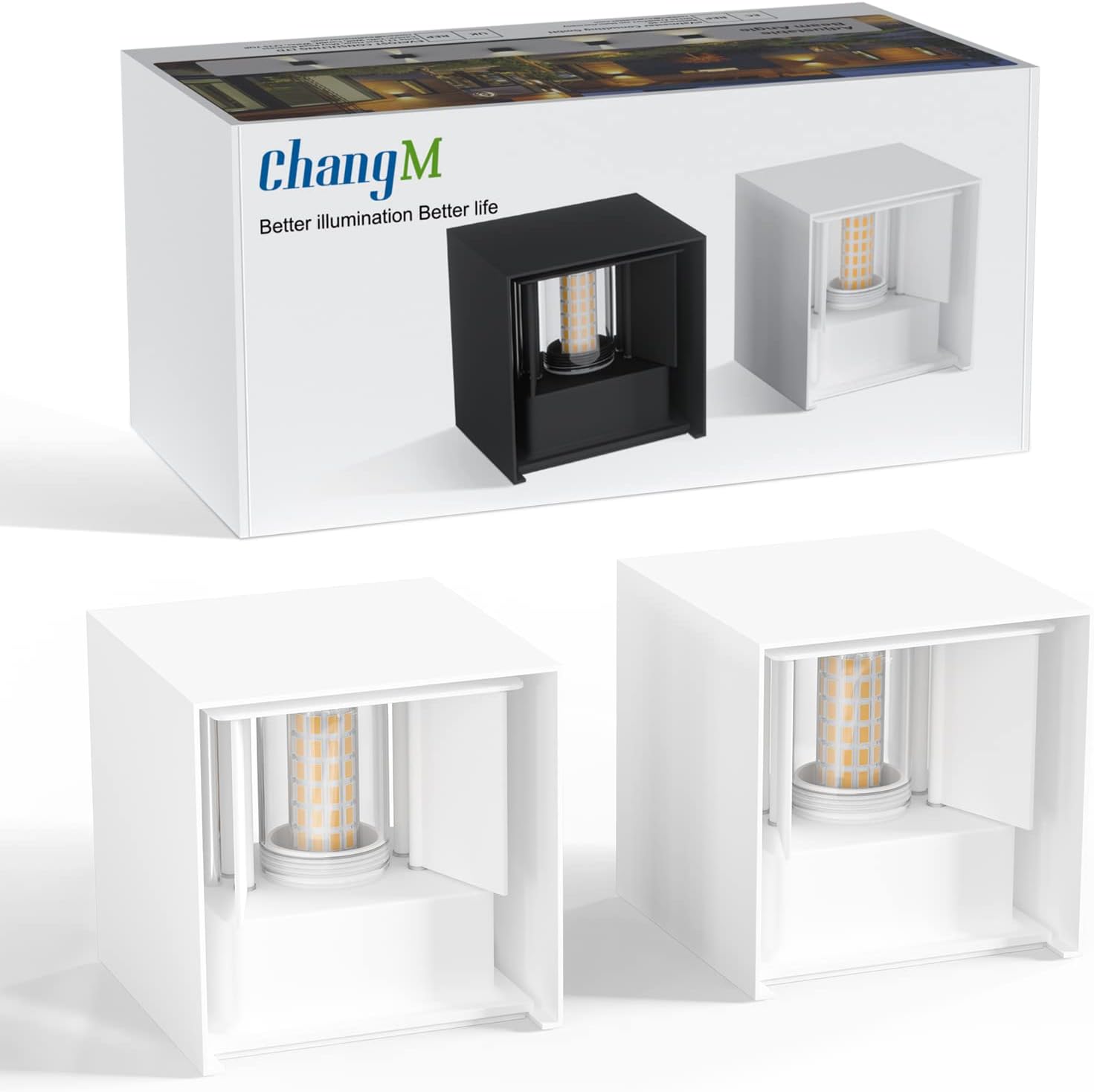 Applique da Parete Esterno/Interni LED IP65 con G9, 2 Pezzi - immagine 7