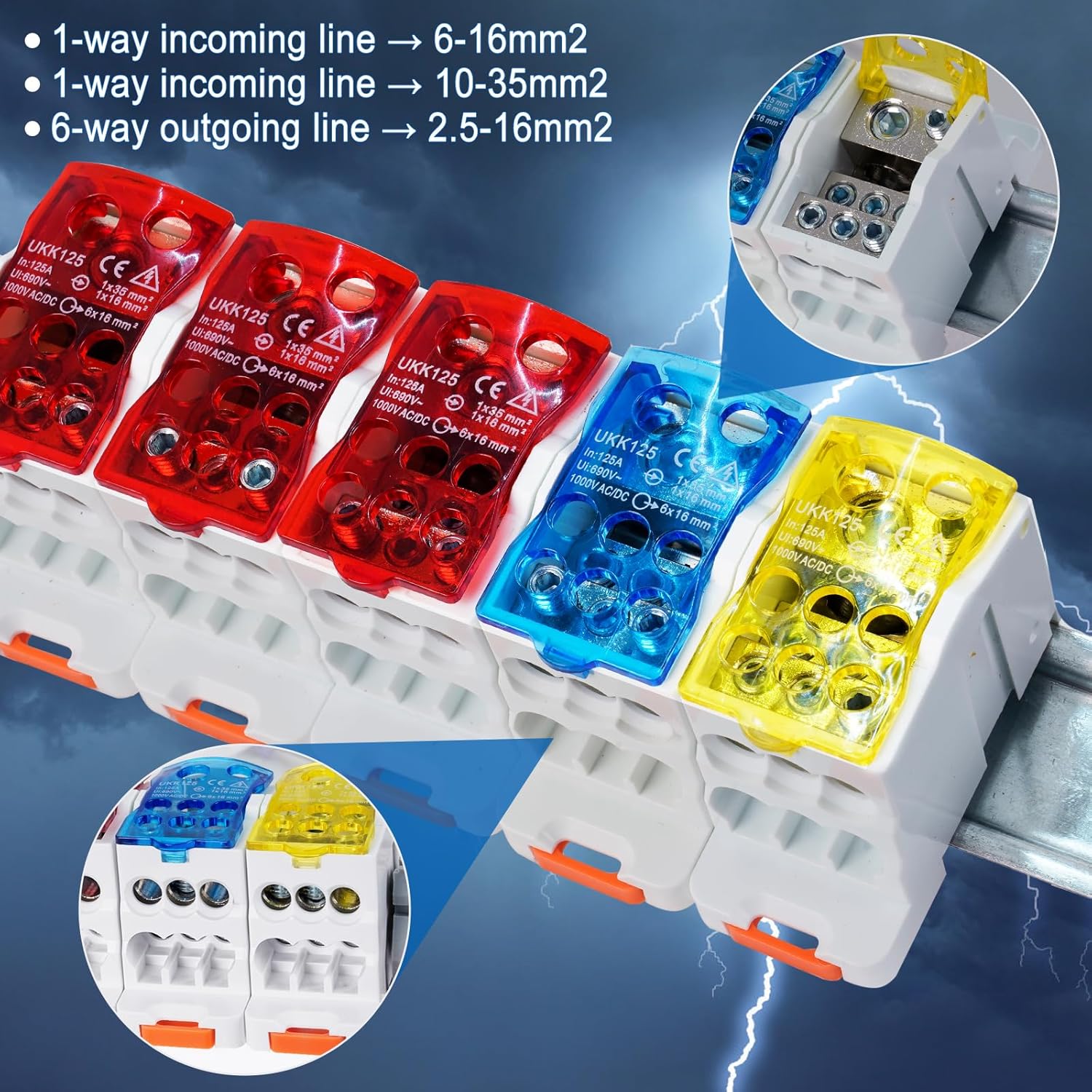 Chengpi Scatola Distribuzione 3 File con Interruttore Automatico - immagine 5