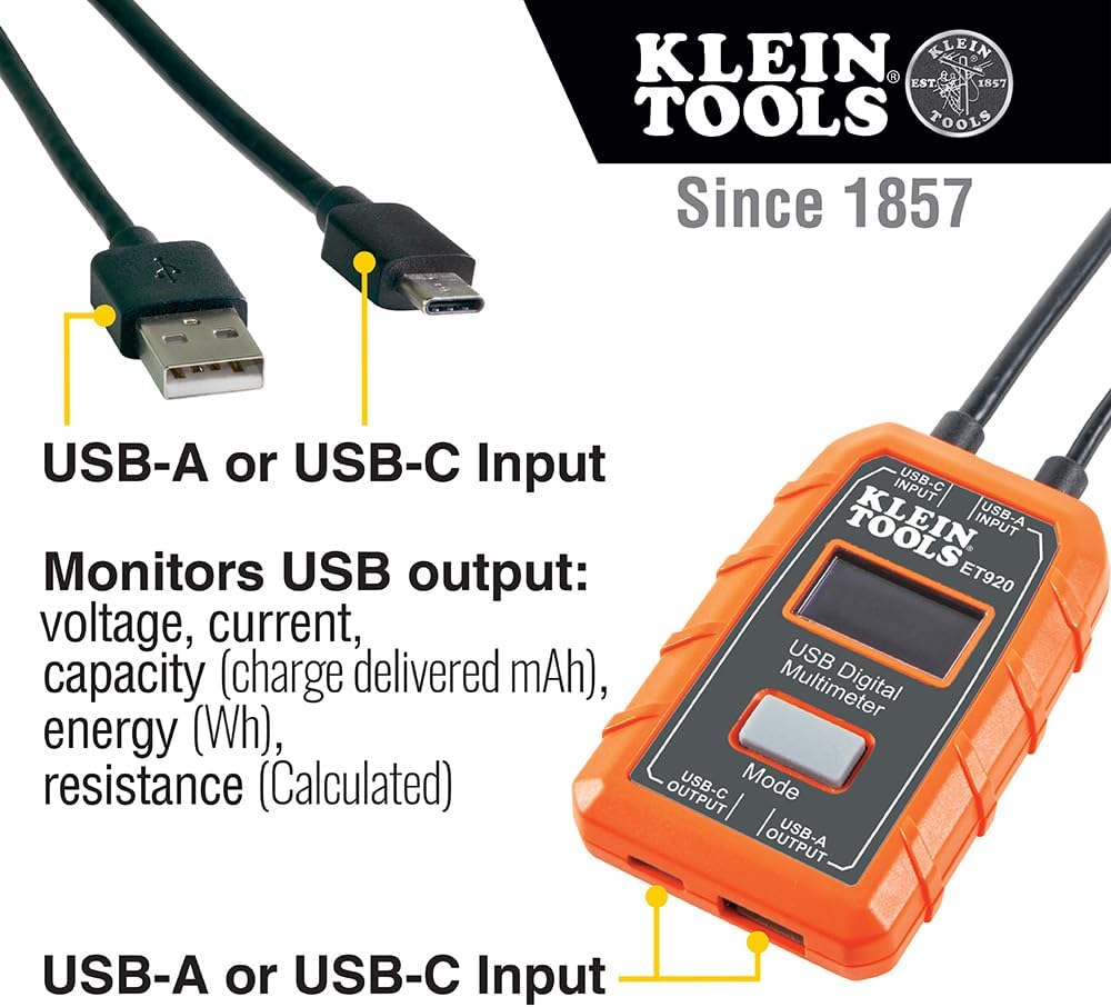 Klein Tools ET920 Misuratore di Potenza USB - immagine 2