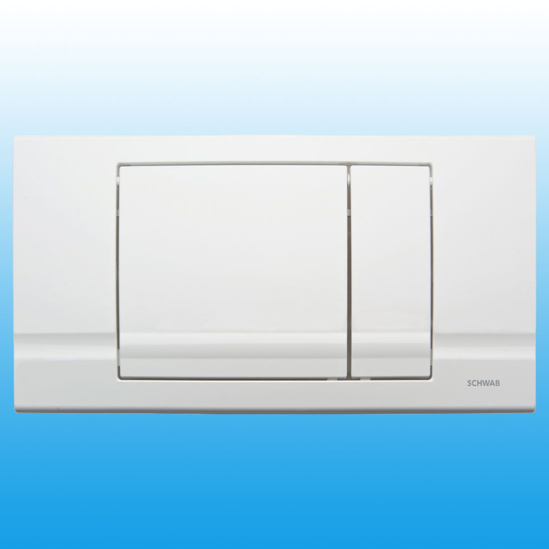 Schwab - Placca di comando per Riva Duo, a doppio flusso, colore bianco, 227179