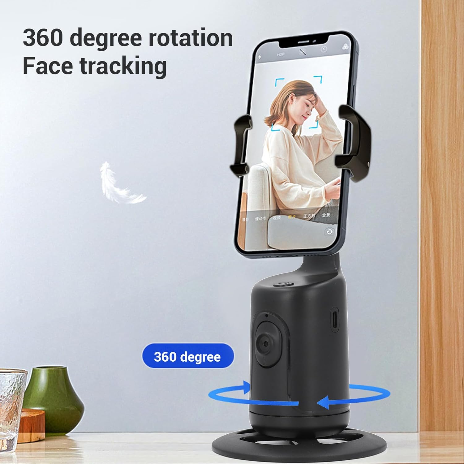 Supporto Telefono con Rilevamento Automatico del Volto - immagine 2