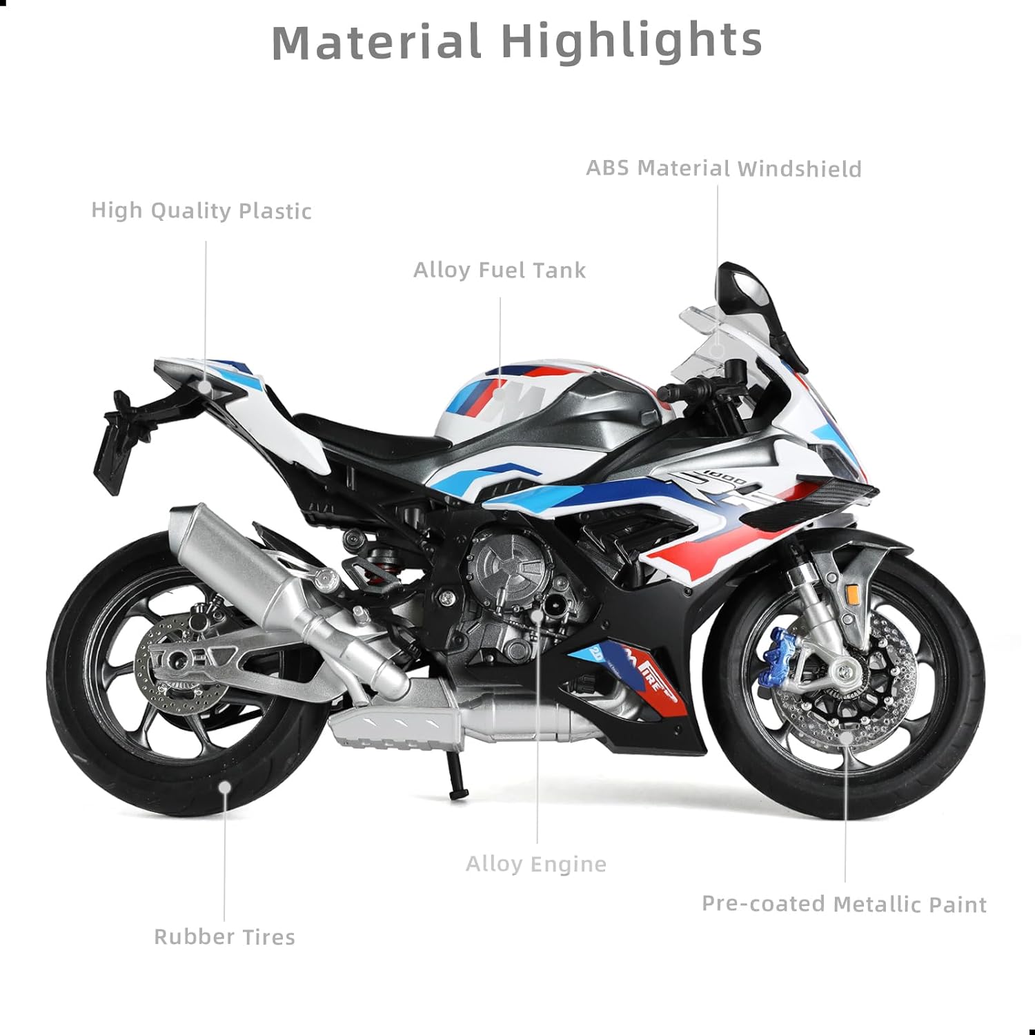 Risopen Modello Moto 1:9 Compatibile BMW M 1000RR - immagine 3