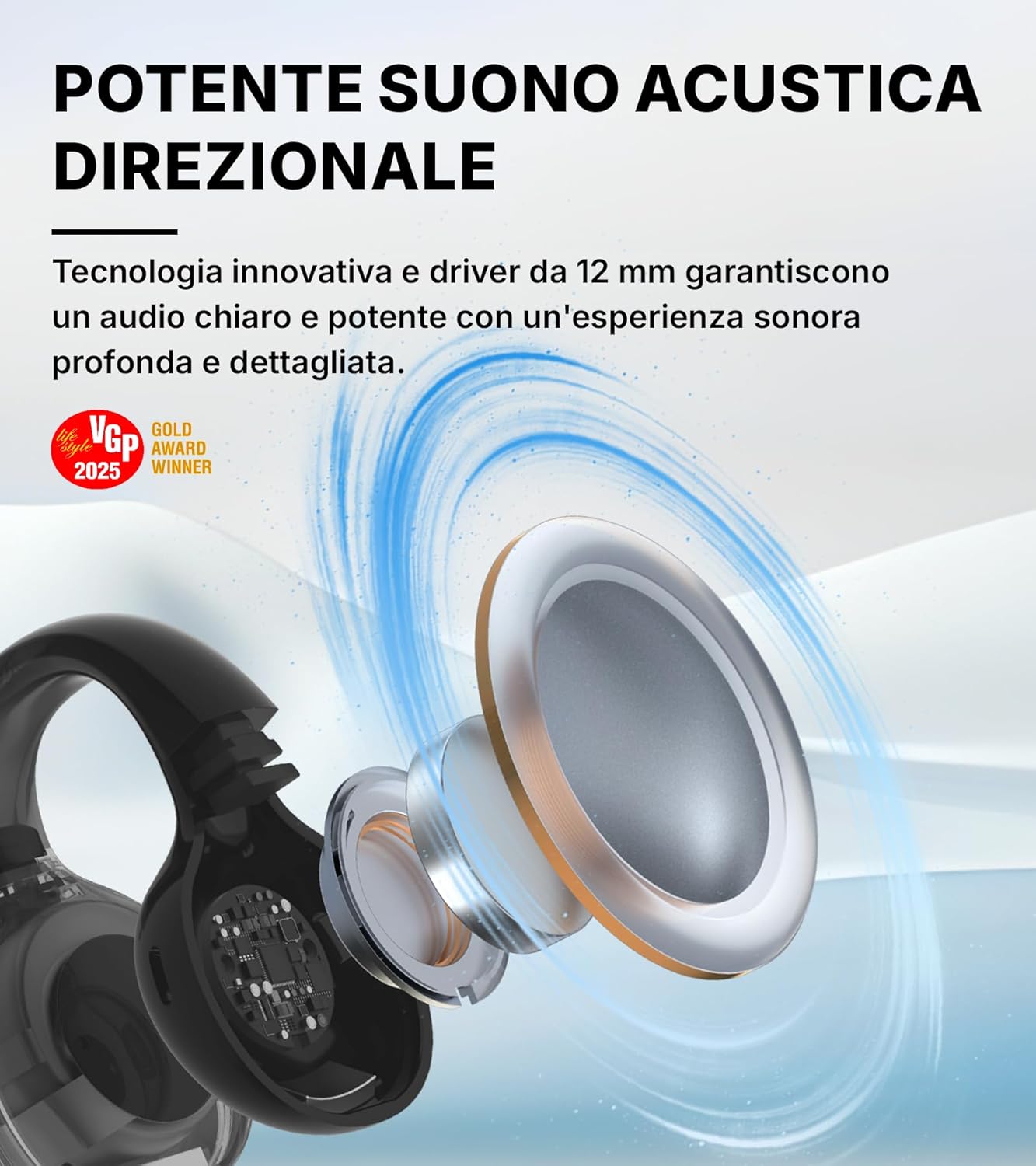 Edifier R1 Auricolari Wireless Open-Ear Bluetooth 5.4, Grigio - immagine 2