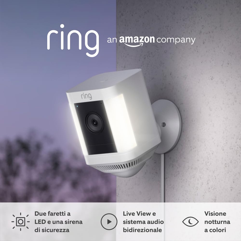 Ring Spotlight Cam Plus - Videocamera HD con Faretti - immagine 1