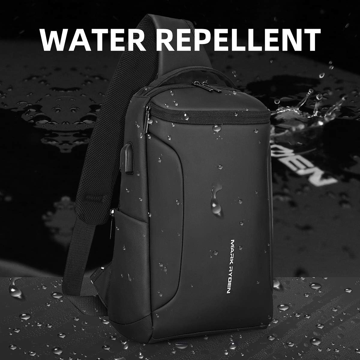 Muzee Borsa a Tracolla Monospalla Uomo Impermeabile - immagine 5