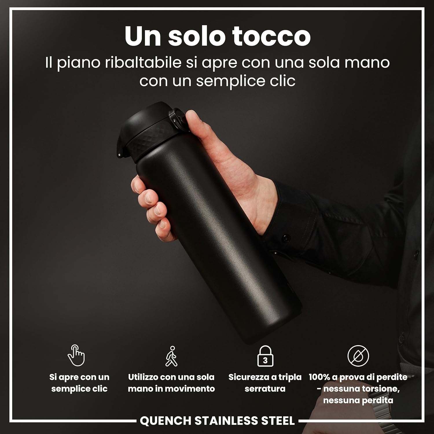 Ion8 Borraccia Acciaio Inox 1 Litro - immagine 4