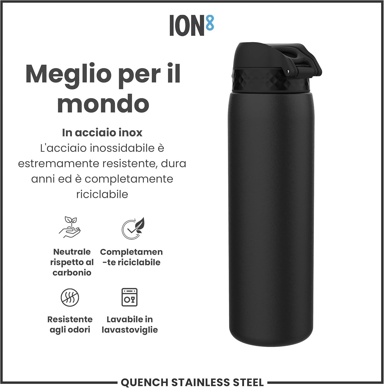Ion8 Borraccia Acciaio Inox 1 Litro - immagine 6