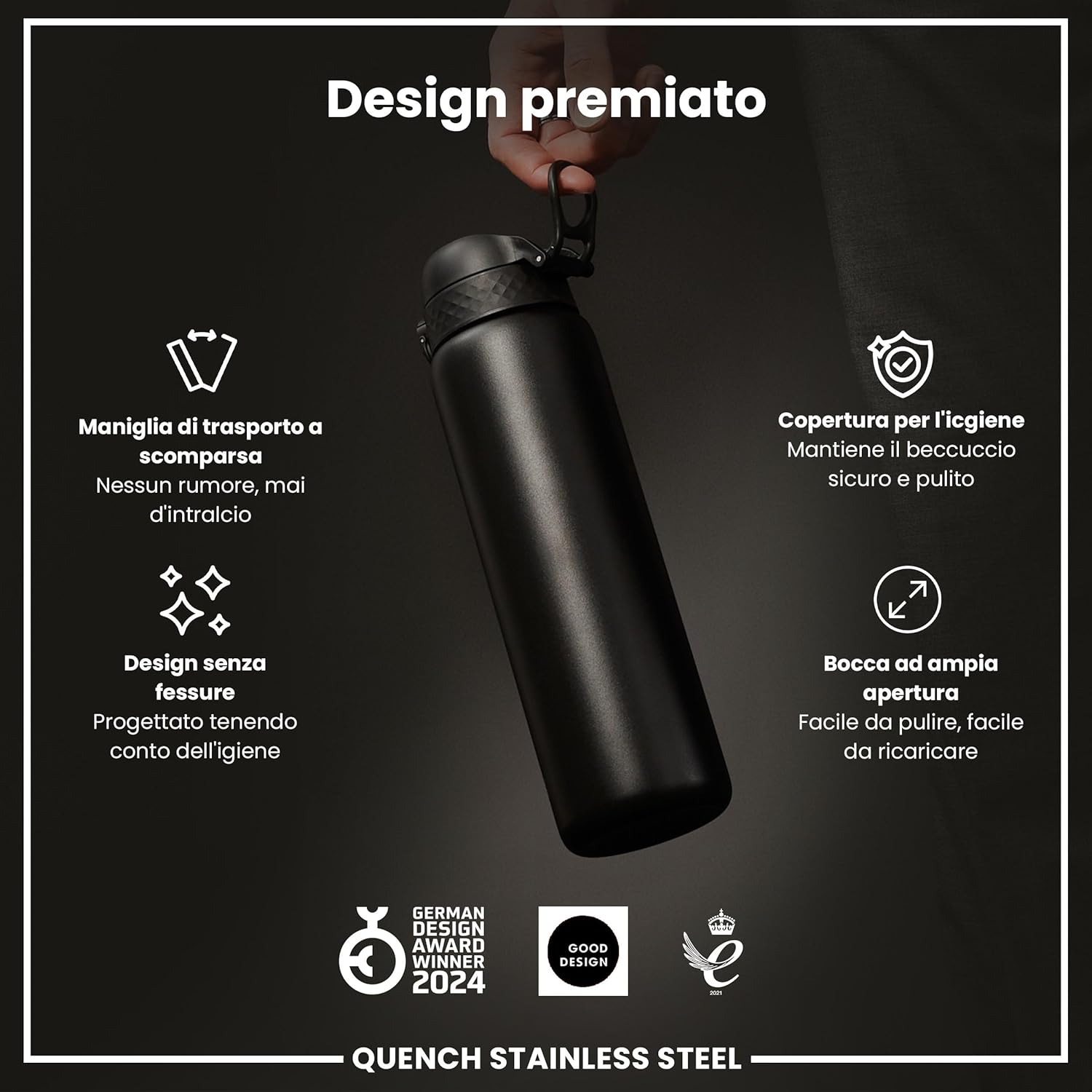 Ion8 Borraccia Acciaio Inox 1 Litro - immagine 7