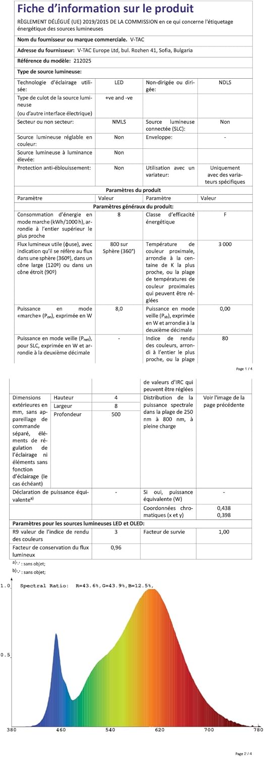 V-tac Striscia LED da Interno SMD 3528 8W - 5 Metri - immagine 12