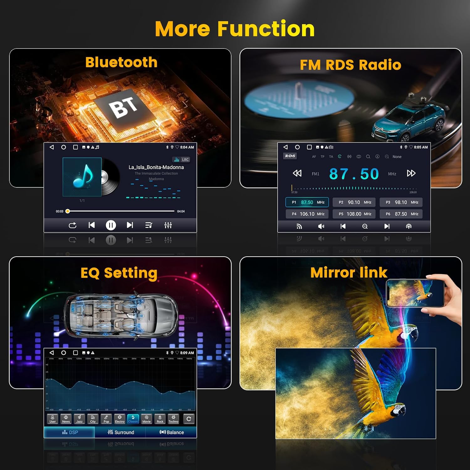 Hikity Autoradio Android 9 Pollici per Peugeot 207 - immagine 5