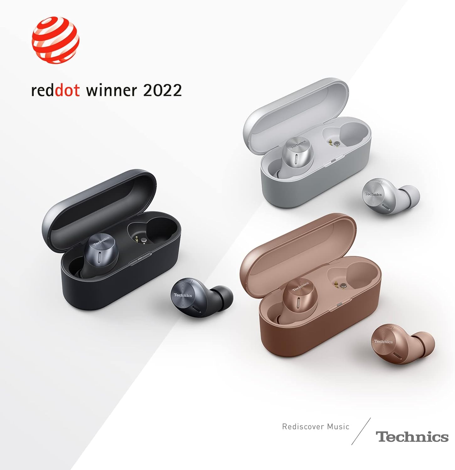 Technics EAH-AZ40 Cuffie Wireless In Ear, Argento - immagine 2