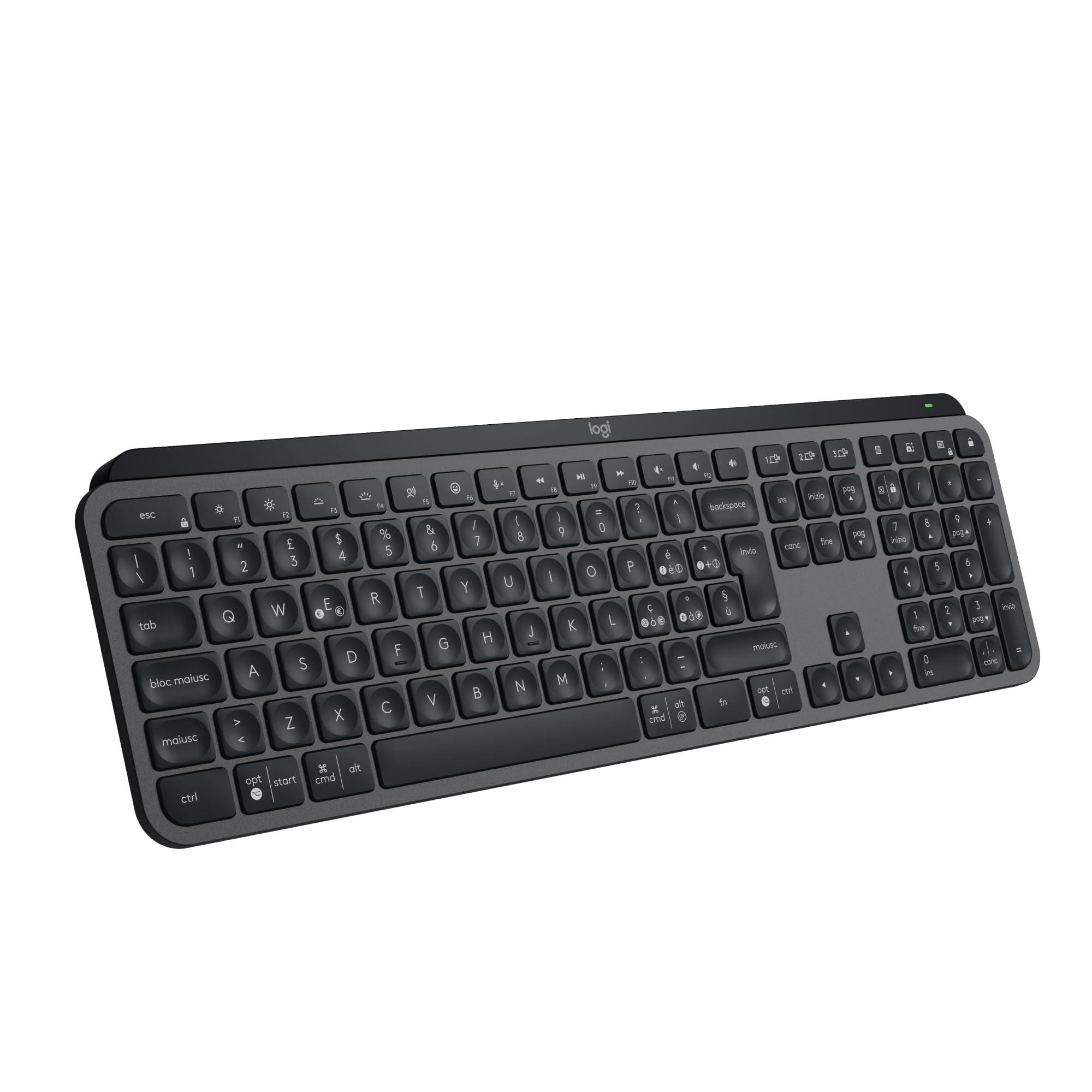 Logitech MX Keys S - Tastiera Wireless Grafite QWERTY
