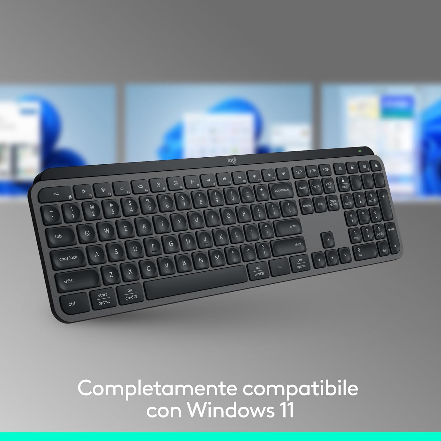 Logitech MX Keys S - Tastiera Wireless Grafite QWERTY - immagine 4