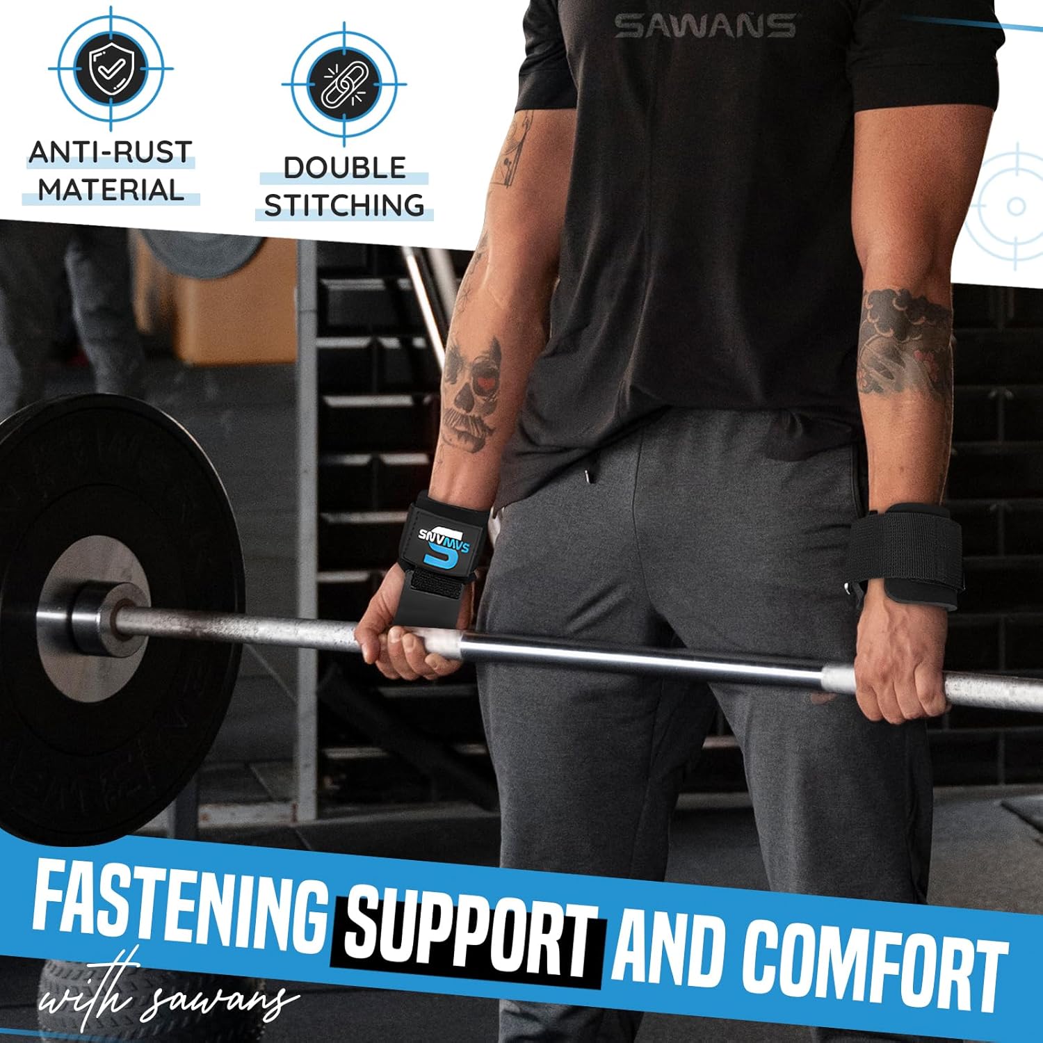 Supporto Polso Fitness con Chiusura a Strappo - immagine 6