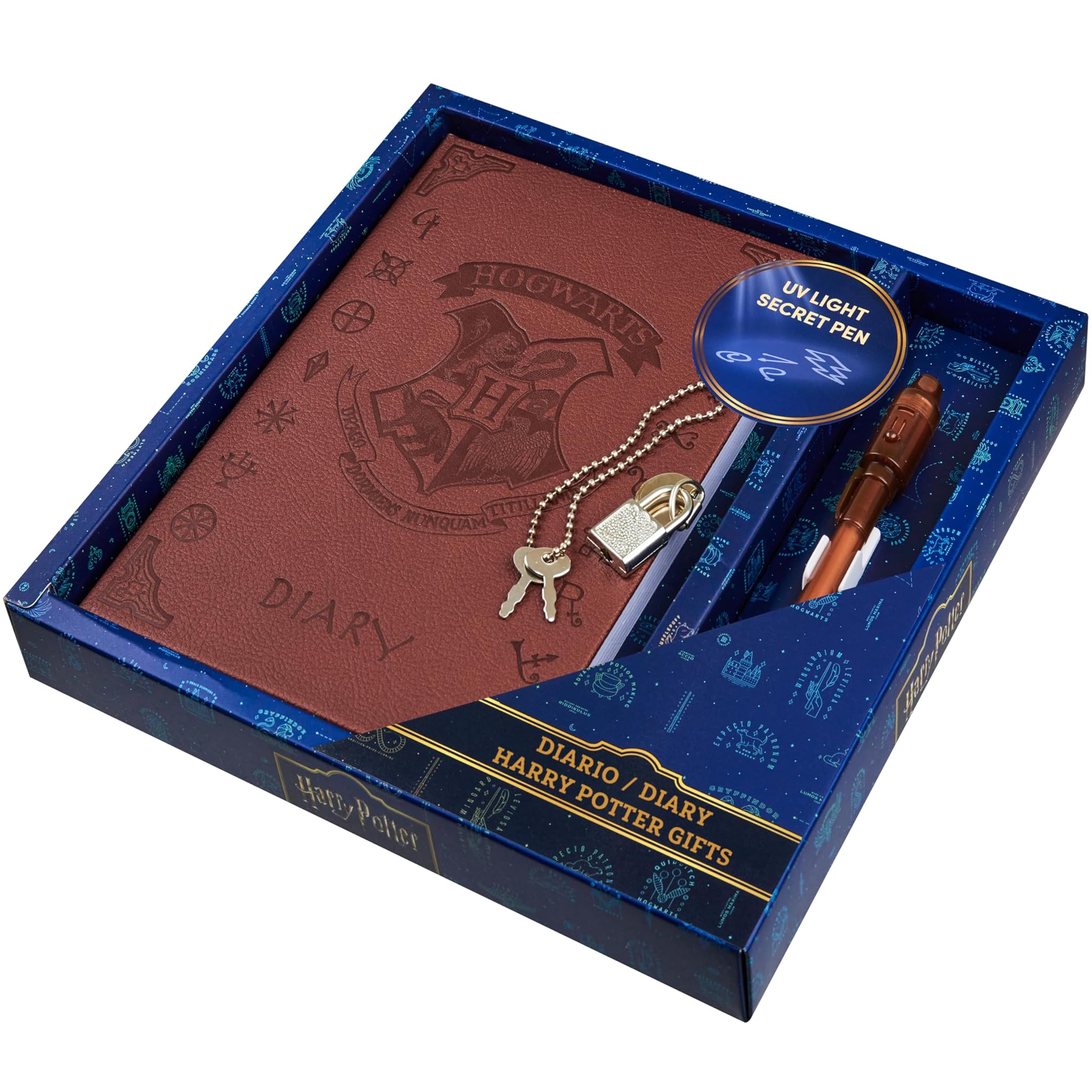 Harry Potter Diario Bloccabile con Penna Inchiostro Invisibile UV