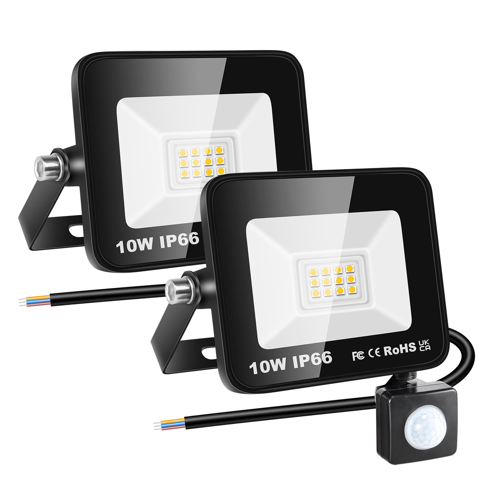 Faretto LED da Esterno 10W con Sensore di Movimento