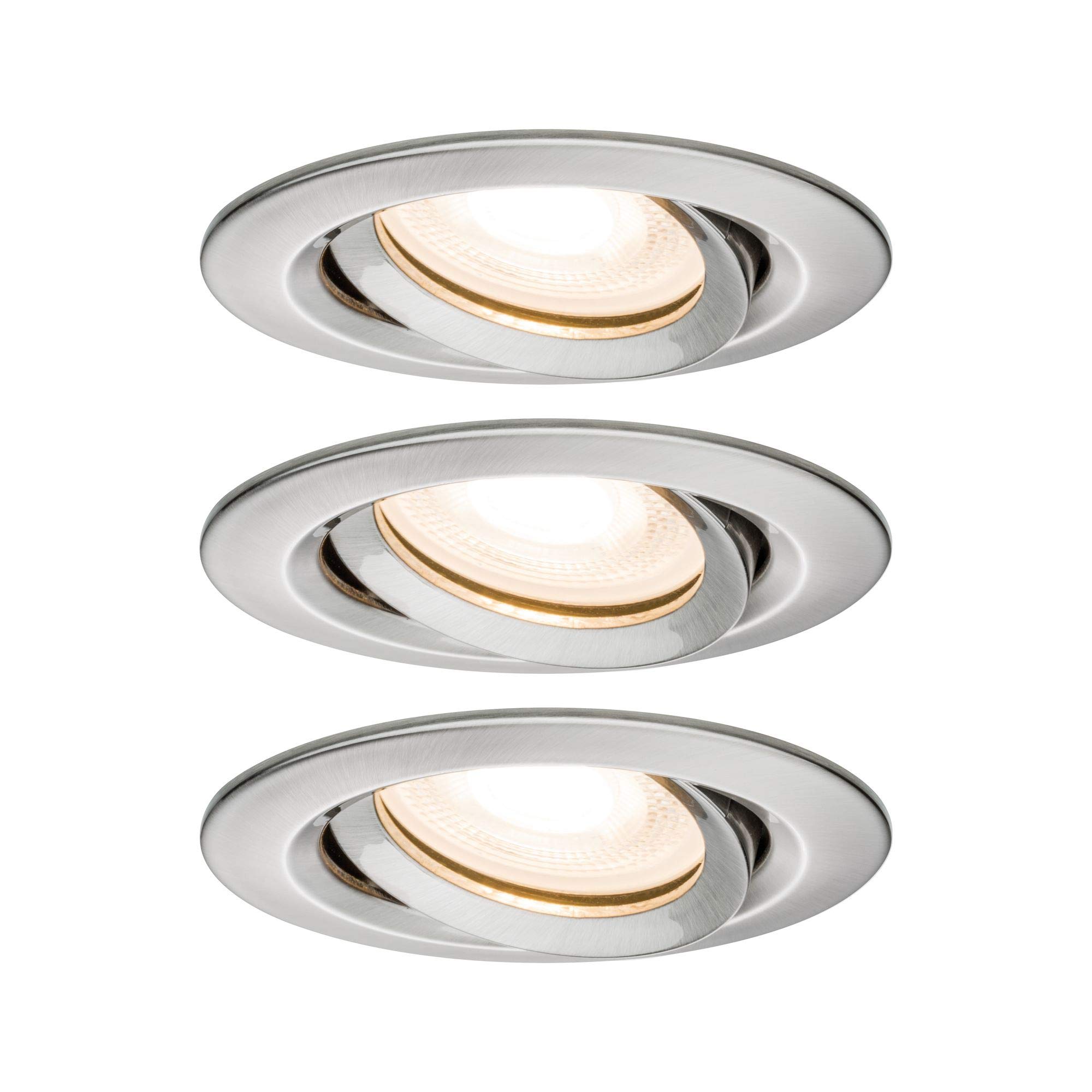 Paulmann 92900 Led Nova Faretto da Incasso Rotondo, 3 pz